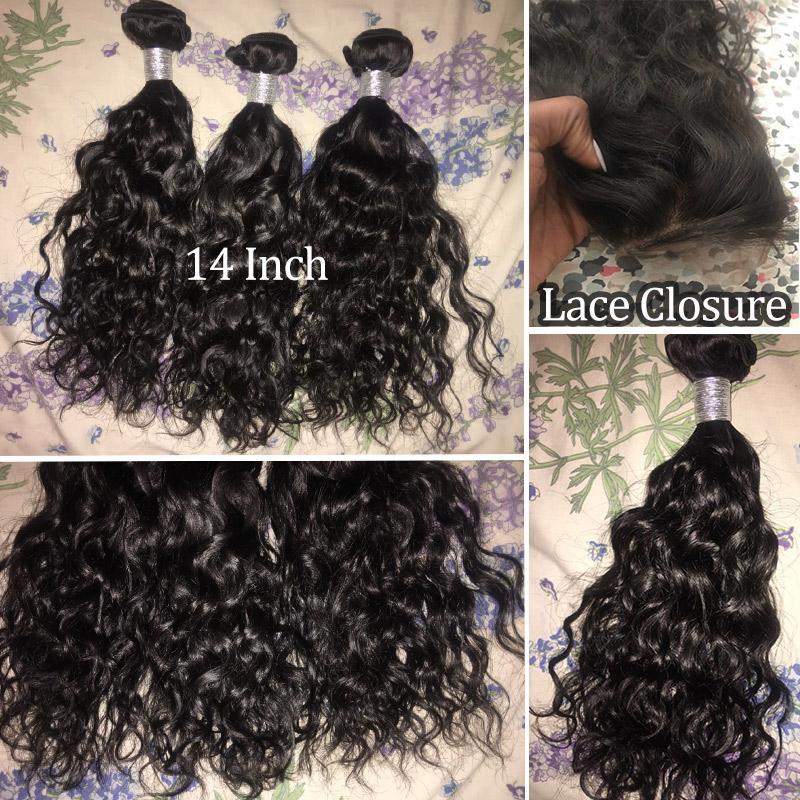 Water Wave Virgin Human Hair 3 Bundles