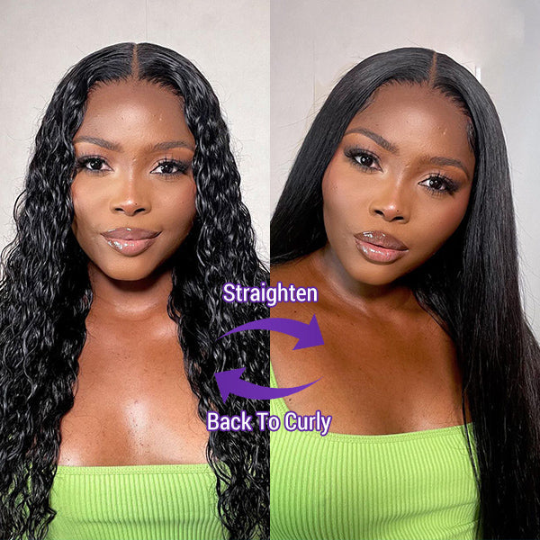 Wet and Wavy Human Hair Wig 5x5 Closure